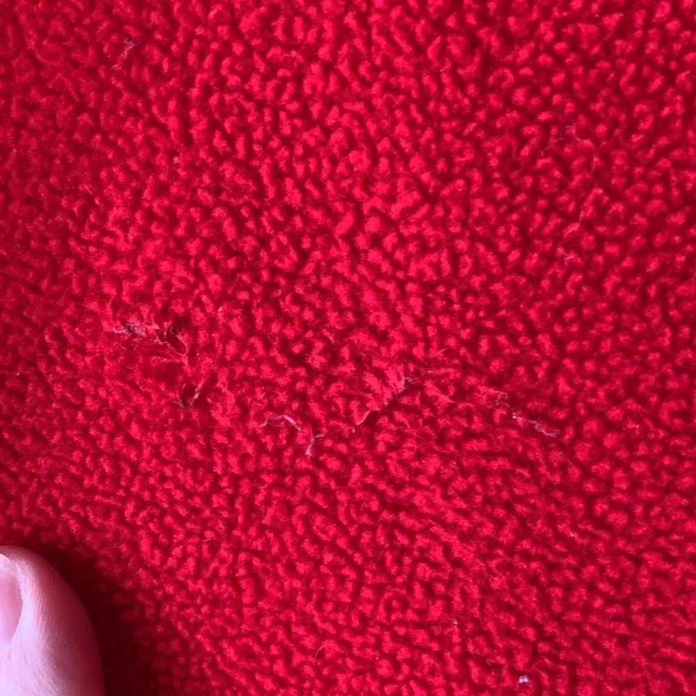 Under Armour LARGE men’s warm red fleece lined full zip jacket stand collar VGUC